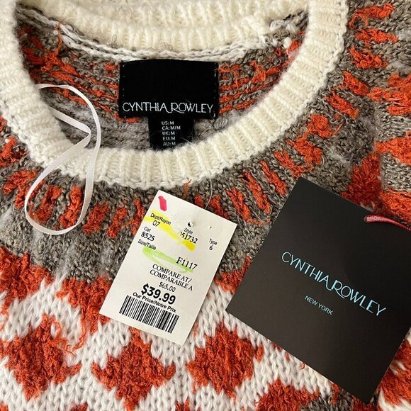 CYNTHIA ROWLEY Women's Knit Pullover Sweater - Size Medium - NWT - Picture 2 of 4